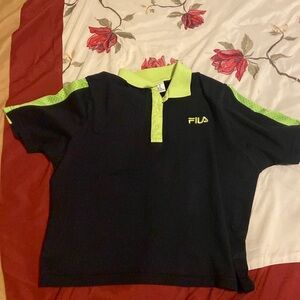 FILA black and green top